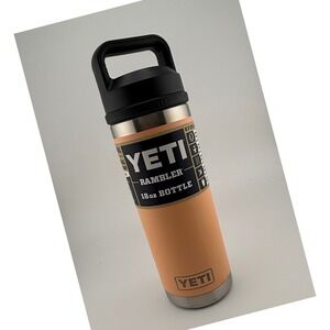 YETI Rambler 18 oz Bottle Chug Cap High Desert Clay Stainless Water Bottle NWT